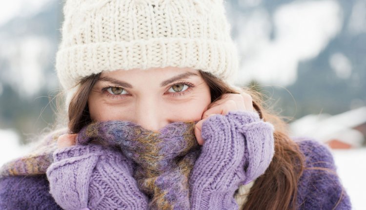 vrouw in de winter